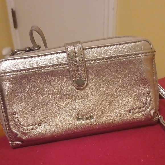 The Sak Metallic Gold Women's Wallet - Picture 1 of 12